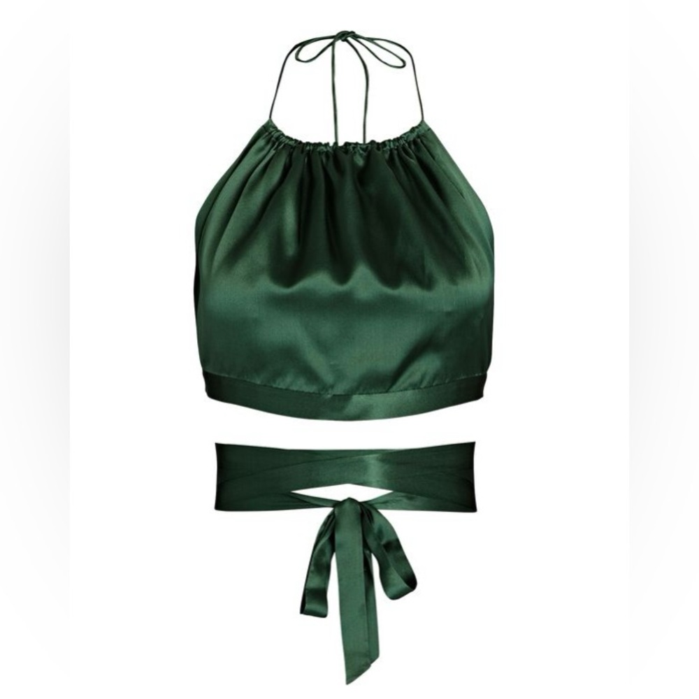 Silk halter top, beautiful and exquisite to the touch. 100% silk, never worn.